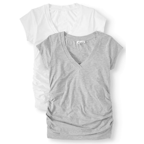 Oh! Mamma Maternity V-neck Tee 2 Pack