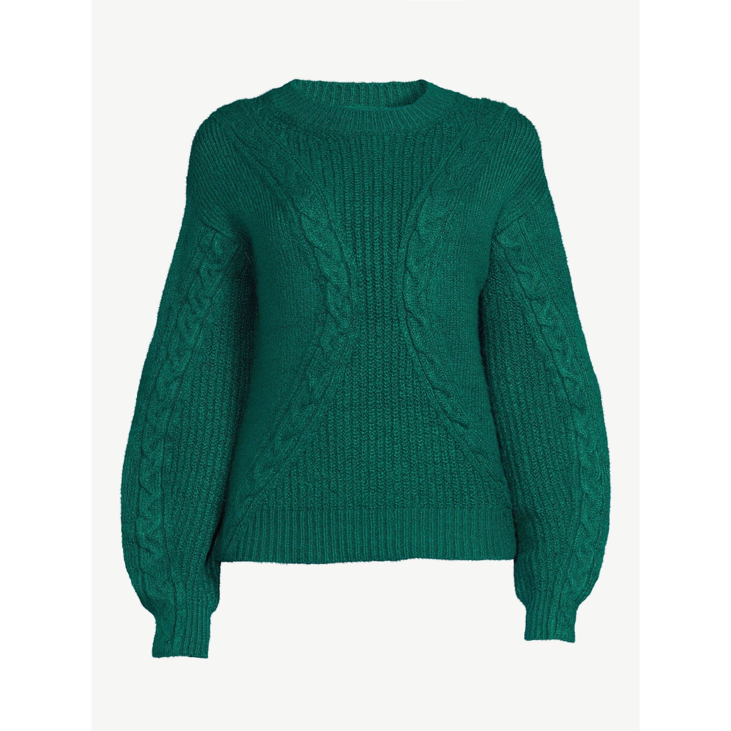 Scoop Womens Textured Cable Knit Sweater