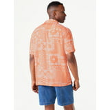 Free Assembly Mens Printed Shirt with Short Sleeves