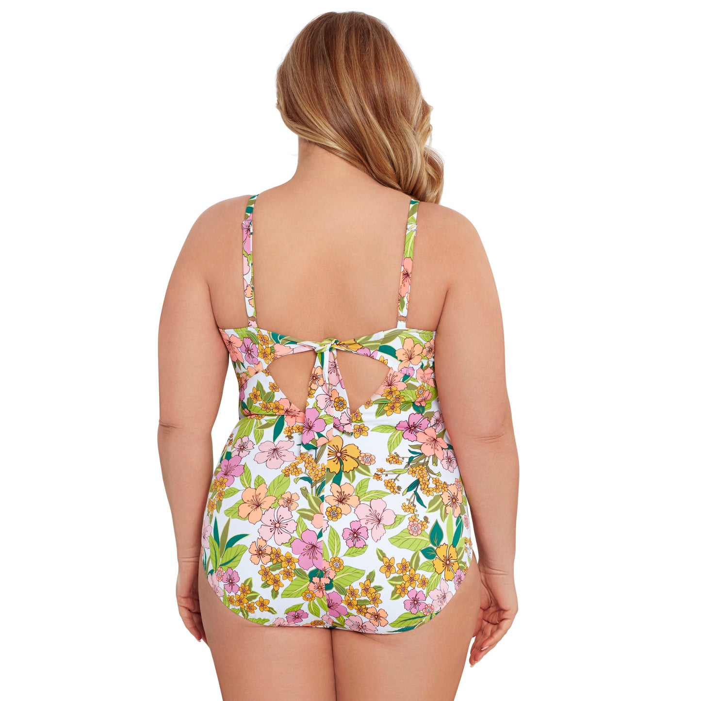Time and Tru Womens and Womens Plus Front Cutout One Piece