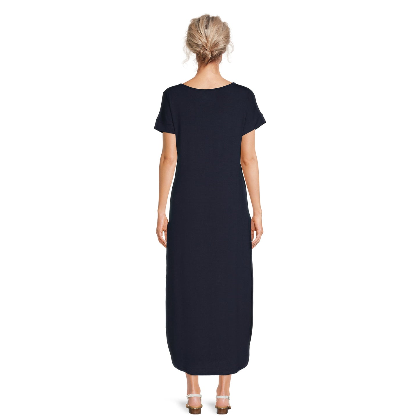 Time and Tru Womens Maxi Dress with Short Sleeves,