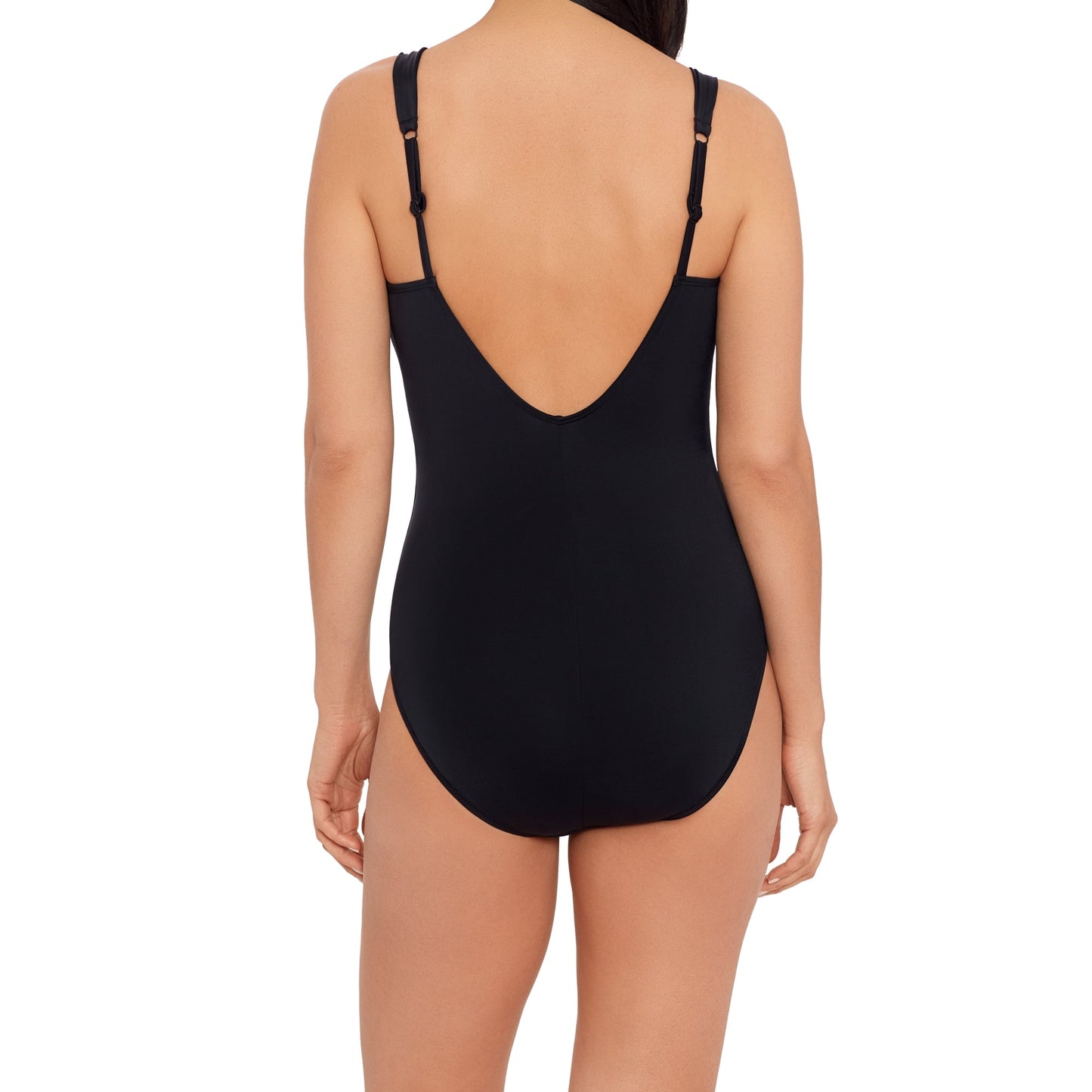 Time and Tru Womens Plus Keyhole Front One Piece Swimsuit