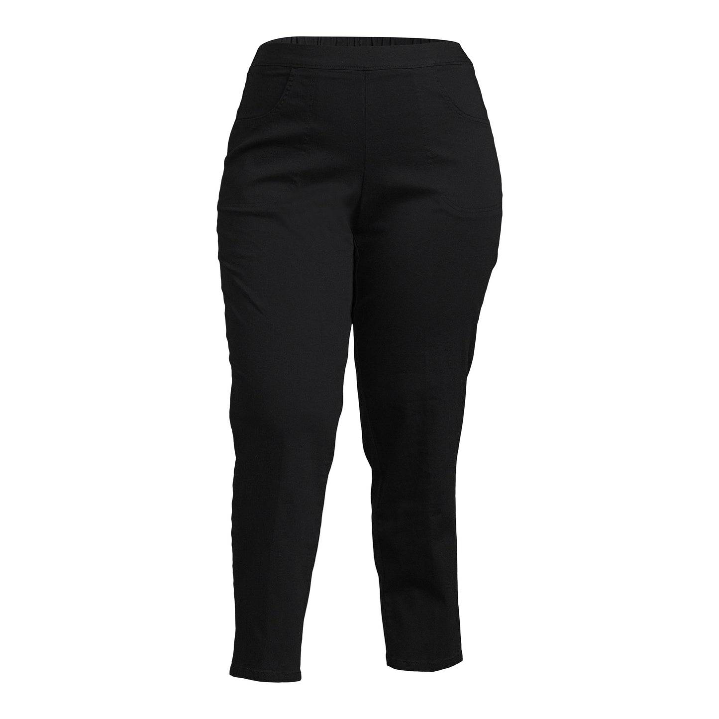 Just My Size Womens Plus Size Pull on 2-Pocket Stretch Woven Pants,