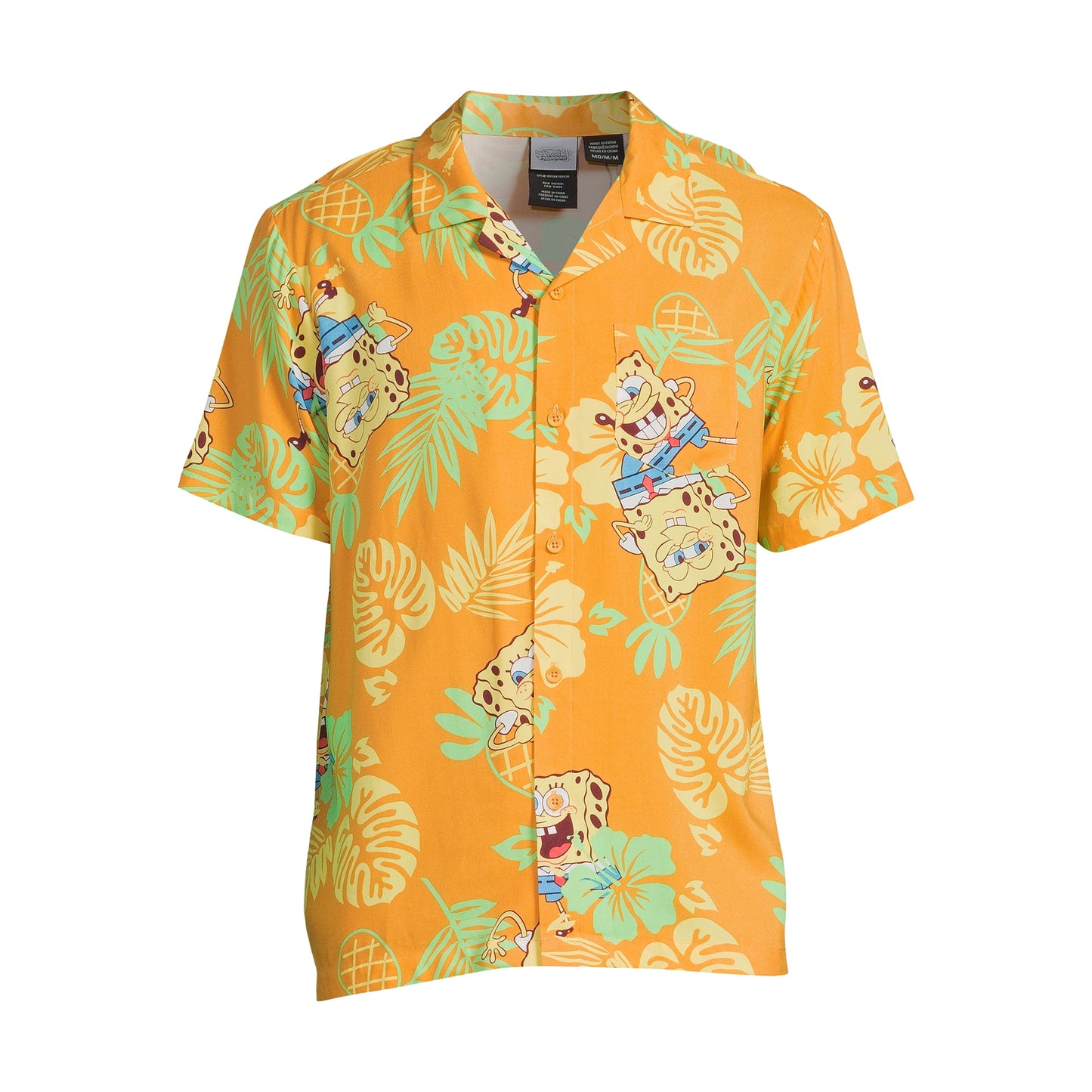 SpongeBob Men's Graphic Button Up Shirt