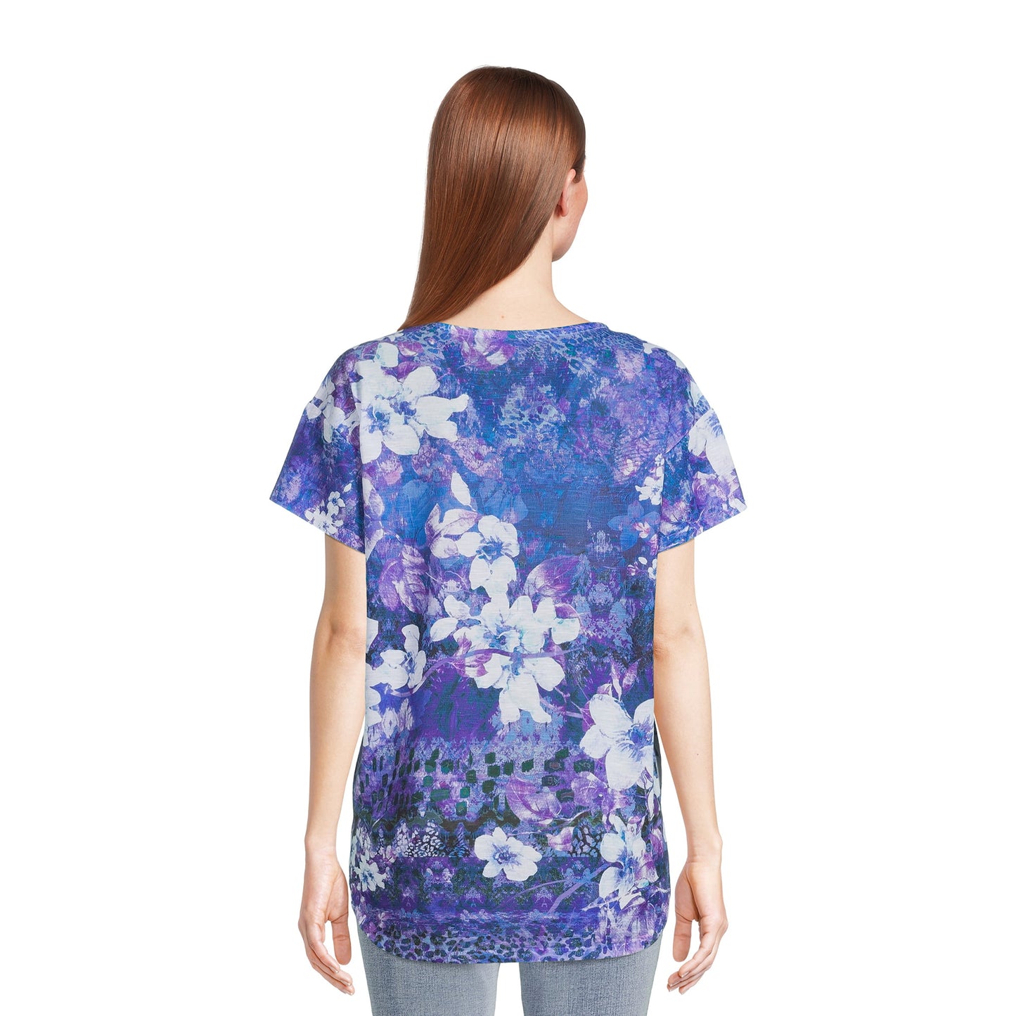 Concepts Women's Sublimation Print Top with Short Sleeves