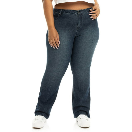 A3 Denim Women's Plus Size High Rise Bootcut Jeans
