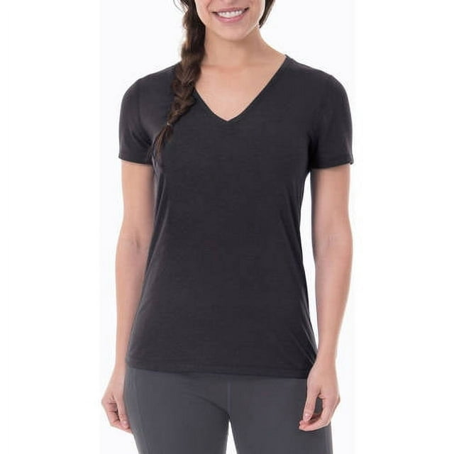 Athletic Works Womens Core Active Short Sleeve V-Neck T-Shirt