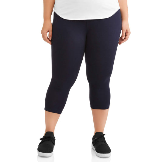 Athletic Works Womens Plus Size Dri More 19 Capri Leggings