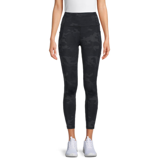 Avia Women's 25" Length High Rise Crop Legging with Side Pockets