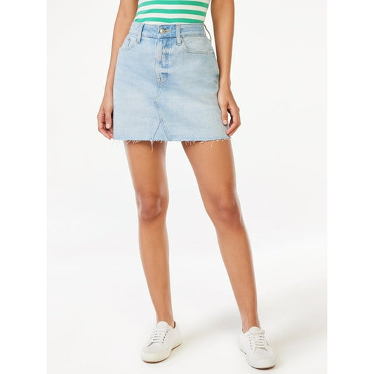 Free Assembly Womens Denim Mini Skirt