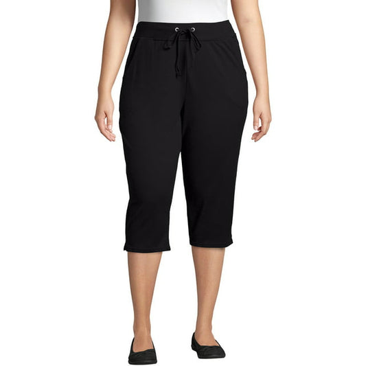 JMS by Hanes Womens Plus Size French Terry Pocket Capri