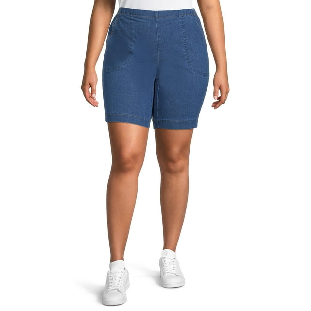 Just My Size Womens Plus Size Pull-On Shorts