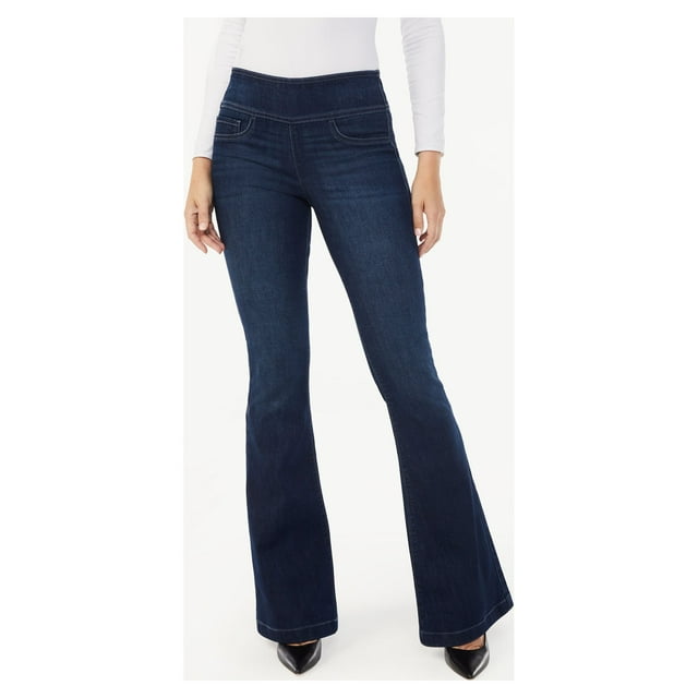 Sofia Jeans Womens Melisa High Rise Super Flare Pull On Jeans