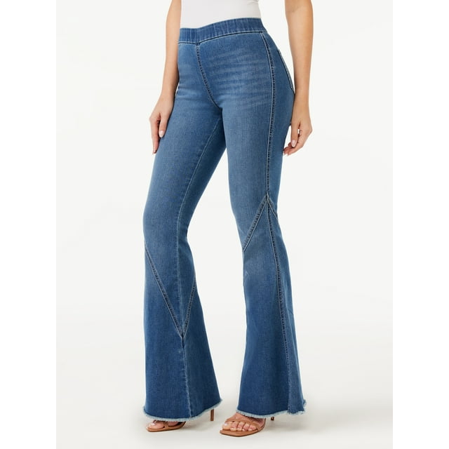 Sofia Jeans Womens Melisa High Rise Super Flare Pull On Jeans