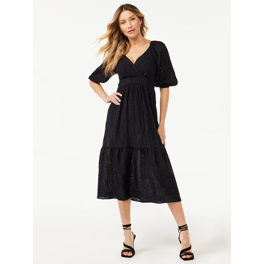 Sofia Jeans by Sofia Vergara Womens Eyelet Empire Dress