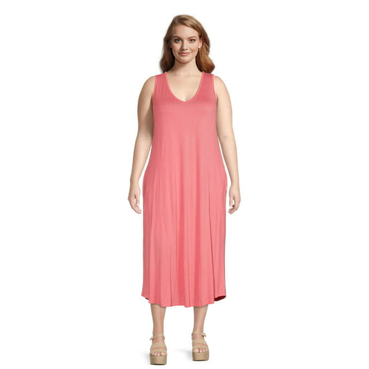 Terra & Sky Womens Plus Size Swing Tank Dress