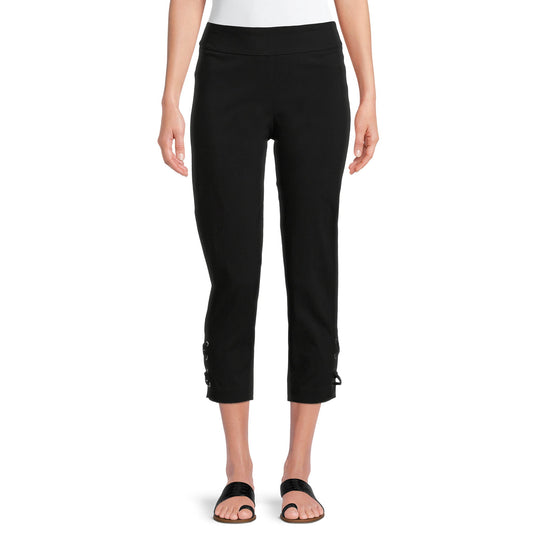 The Pioneer Woman Lace Up Cropped Millennium Pants, Womens