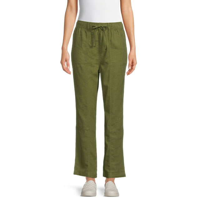 Time and Tru Women's Linen Pull-On Pants