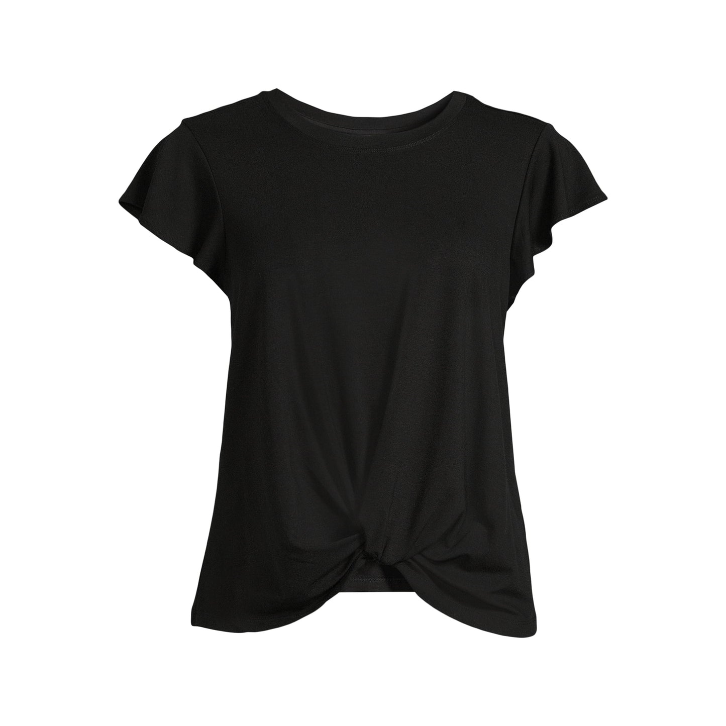 Time and Tru Womens Twist Top with Short Sleeves