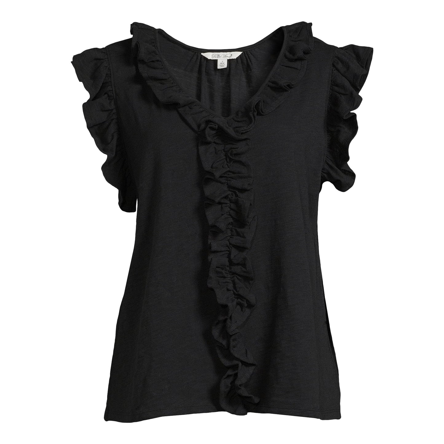 The Pioneer Woman V-Neck Ruffle Sleeve Top, Womens