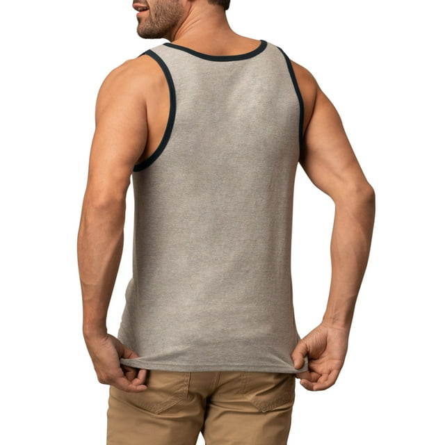 Fruit of the Loom Mens EverSoft Tank Tops, 2 Pack,