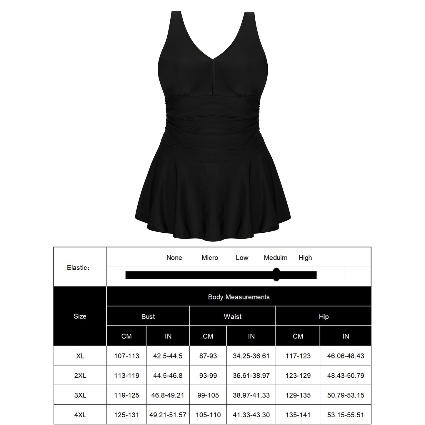 Chama Women's Plus Size Cute Swimdress Bathing Suits V Neck Ruched One Piece Swimsuits