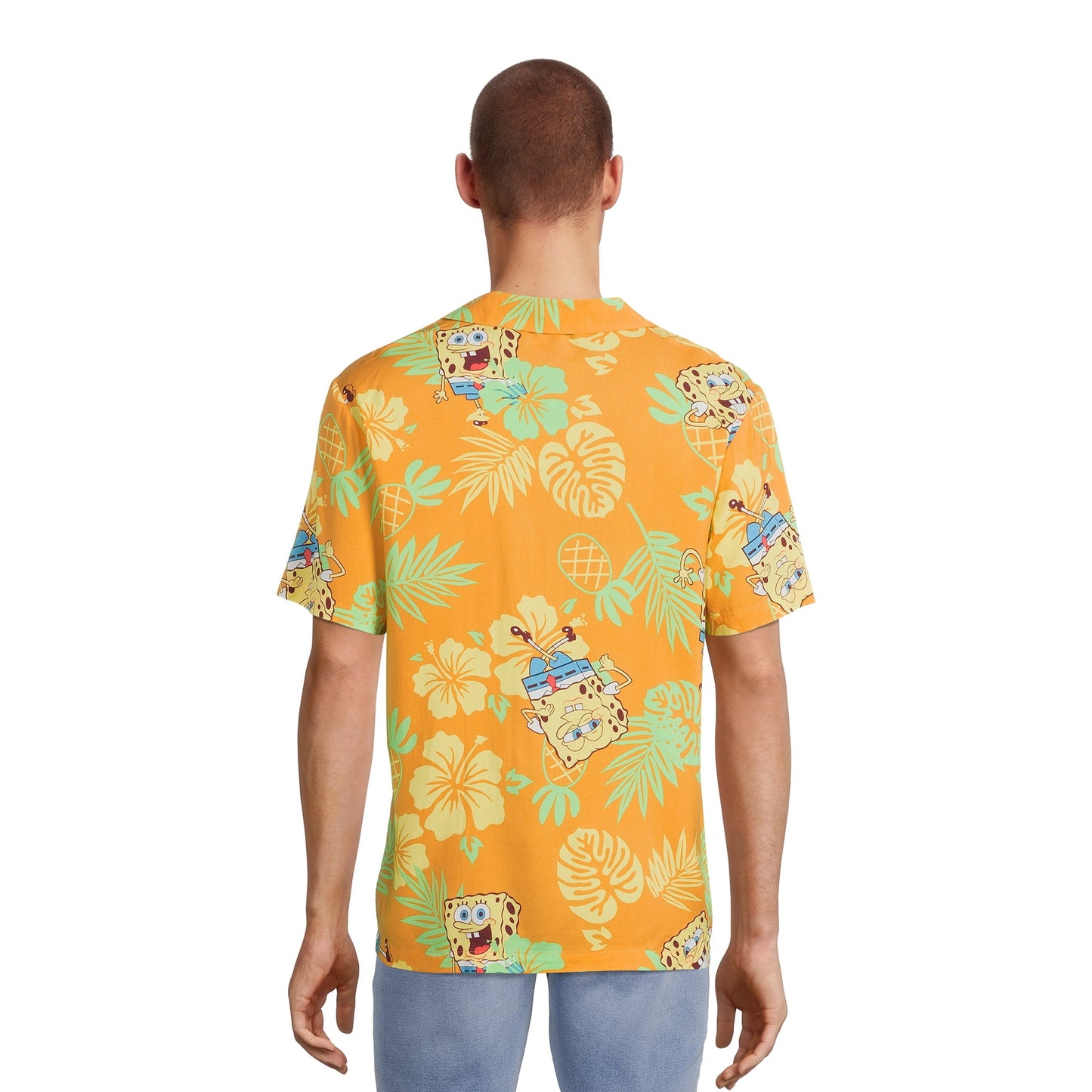 SpongeBob Men's Graphic Button Up Shirt