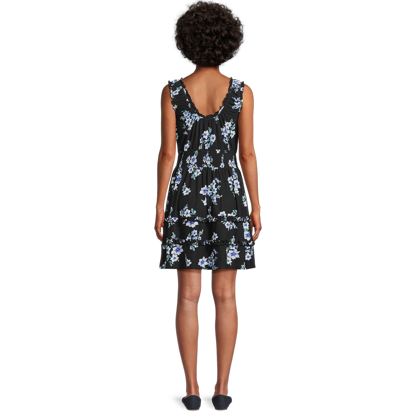 No Boundaries Juniors Sleeveless Ruffle Dress,