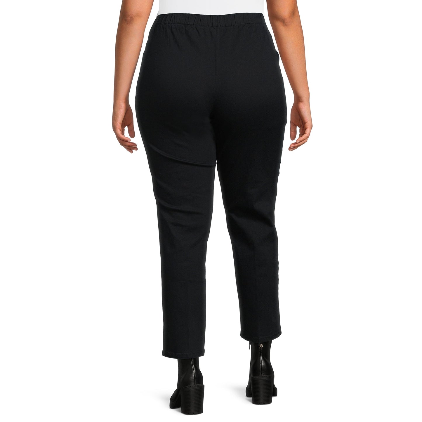 Just My Size Womens Plus Size Pull on 2-Pocket Stretch Woven Pants,