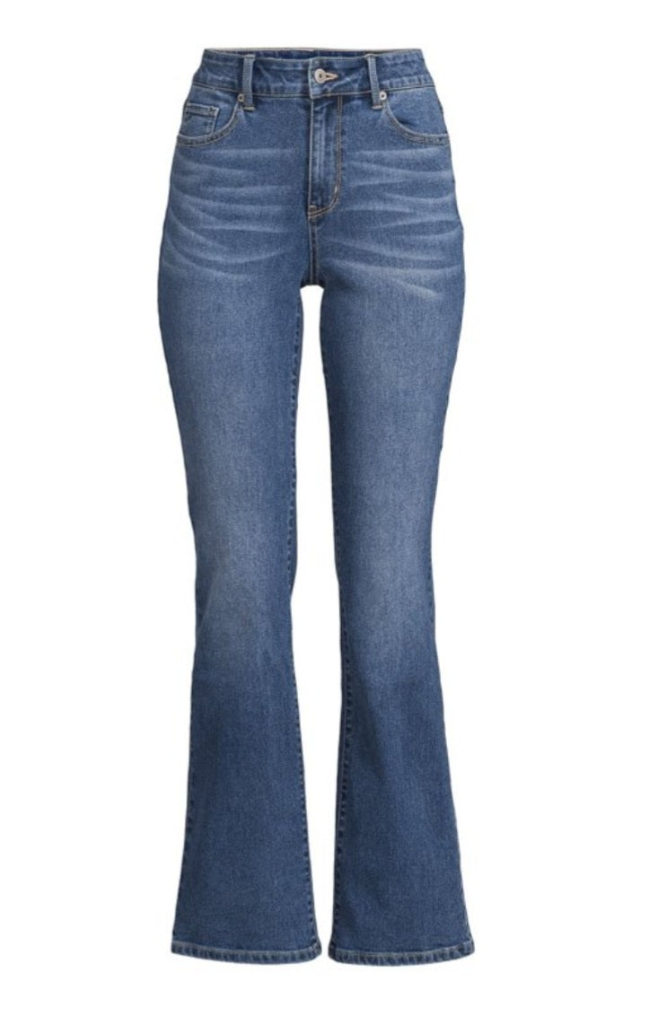 No Boundaries Juniors' Mid Rise Bootcut Jeans