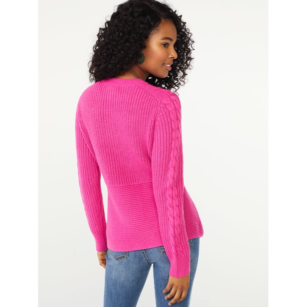 Scoop Womens Asymmetrical Sweater