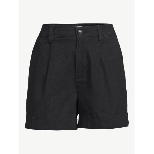 Free Assembly Womens Pleated Cuffed Shorts