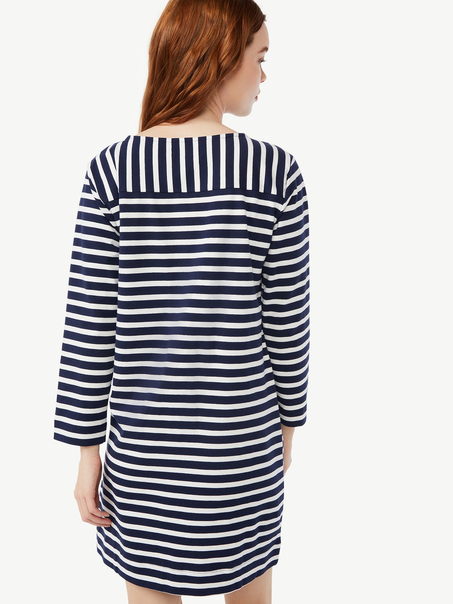 Free Assembly Womens Boatneck Mini Dress with Long Sleeves