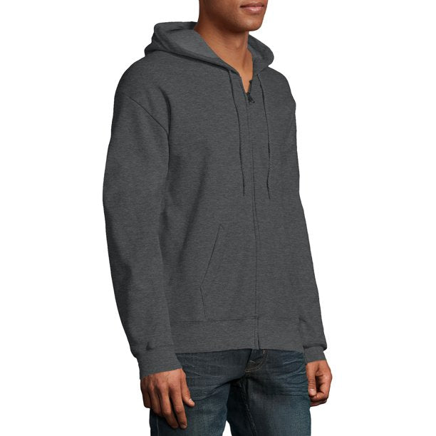 Hanes Men's and Big Men's Ecosmart Fleece Full Zip Hooded Jacket