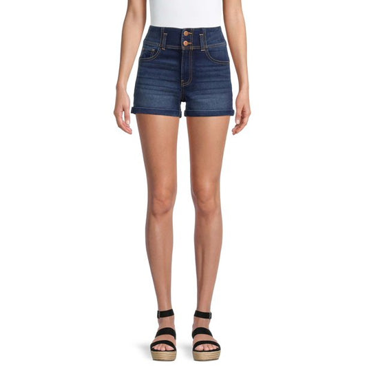 No Boundaries Juniors 2 Button Corset Shorts