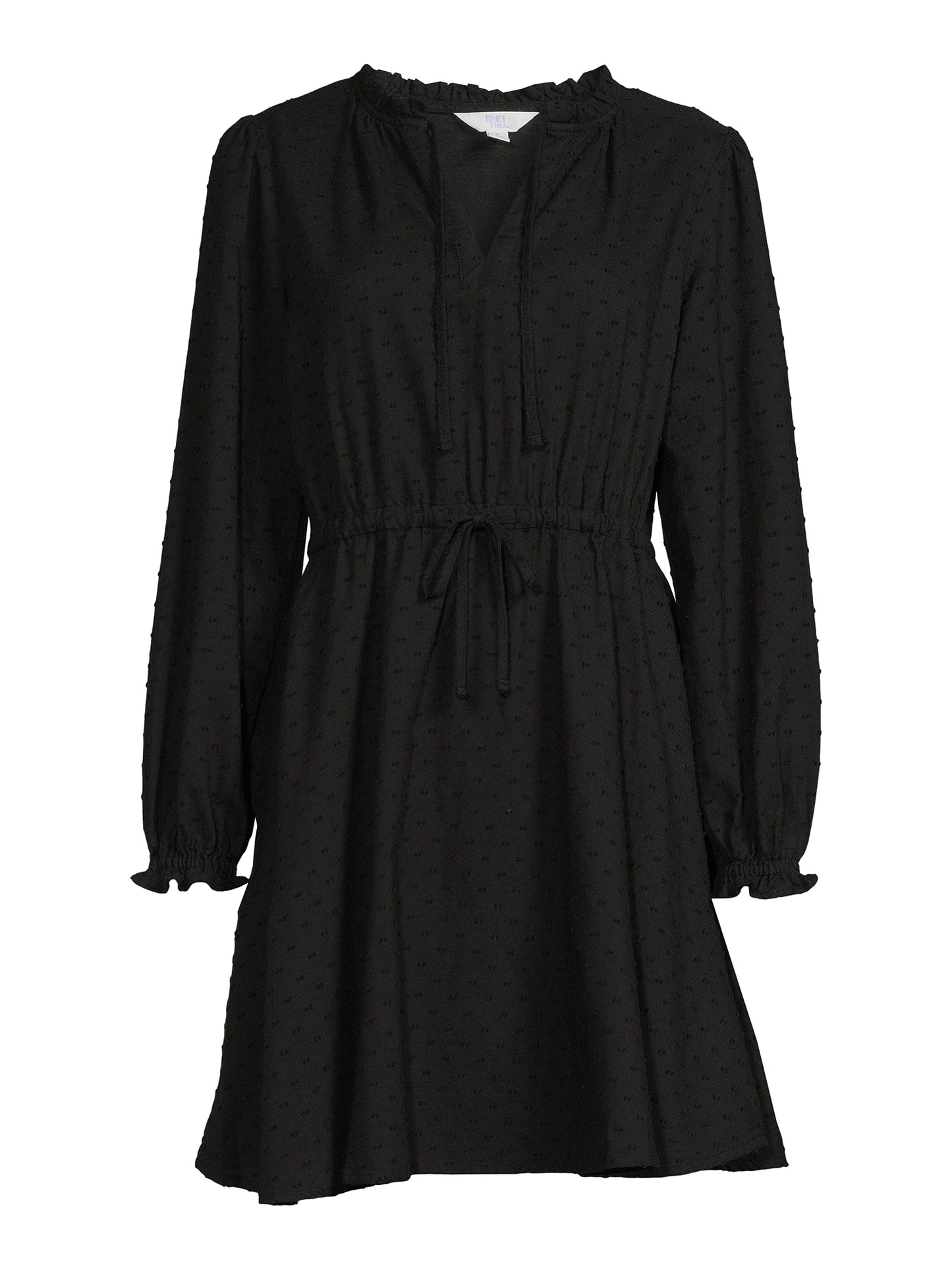Time and Tru Womens Long Sleeve Peasant Dress