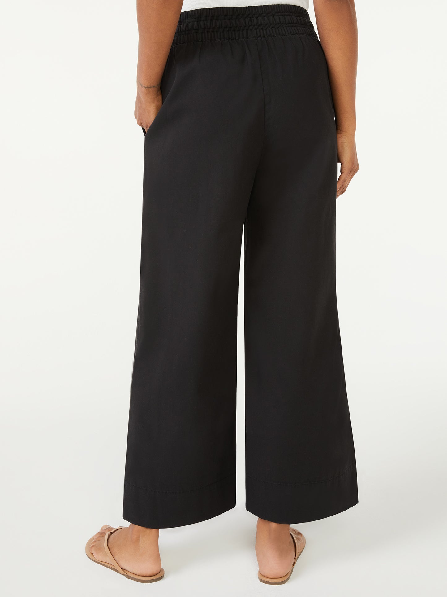 Free Assembly Womens Wide-Leg Pull-On Pants