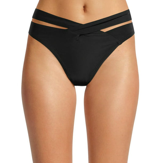 Time and Tru Women's and Women's Plus V Front Cutout Swim Bottom