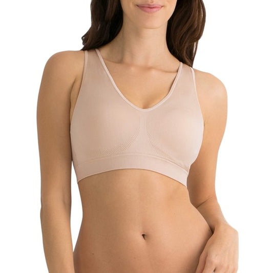 Womens Seamless Pullover Bra with Built-In Cups