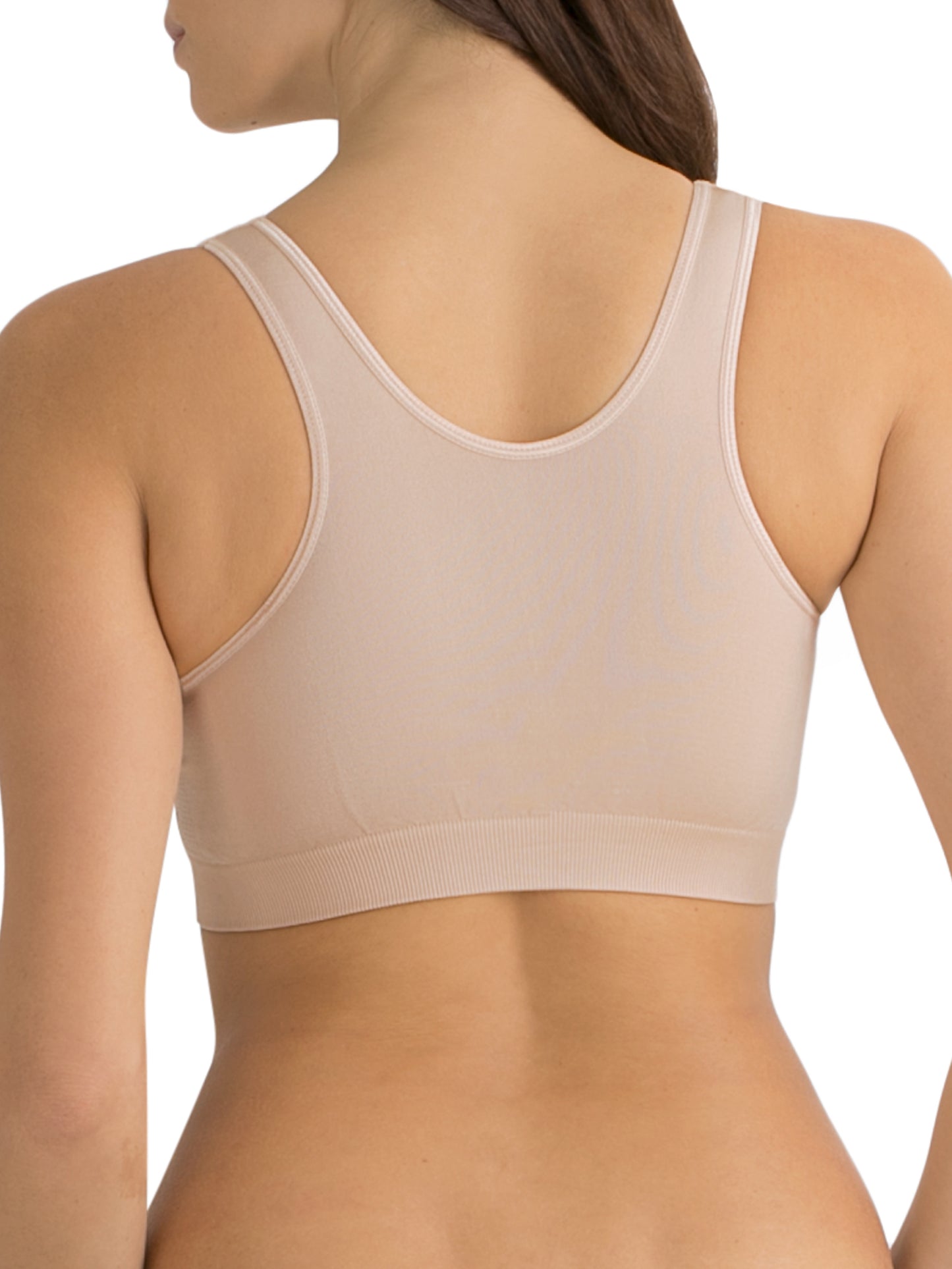 Womens Seamless Pullover Bra with Built-In Cups