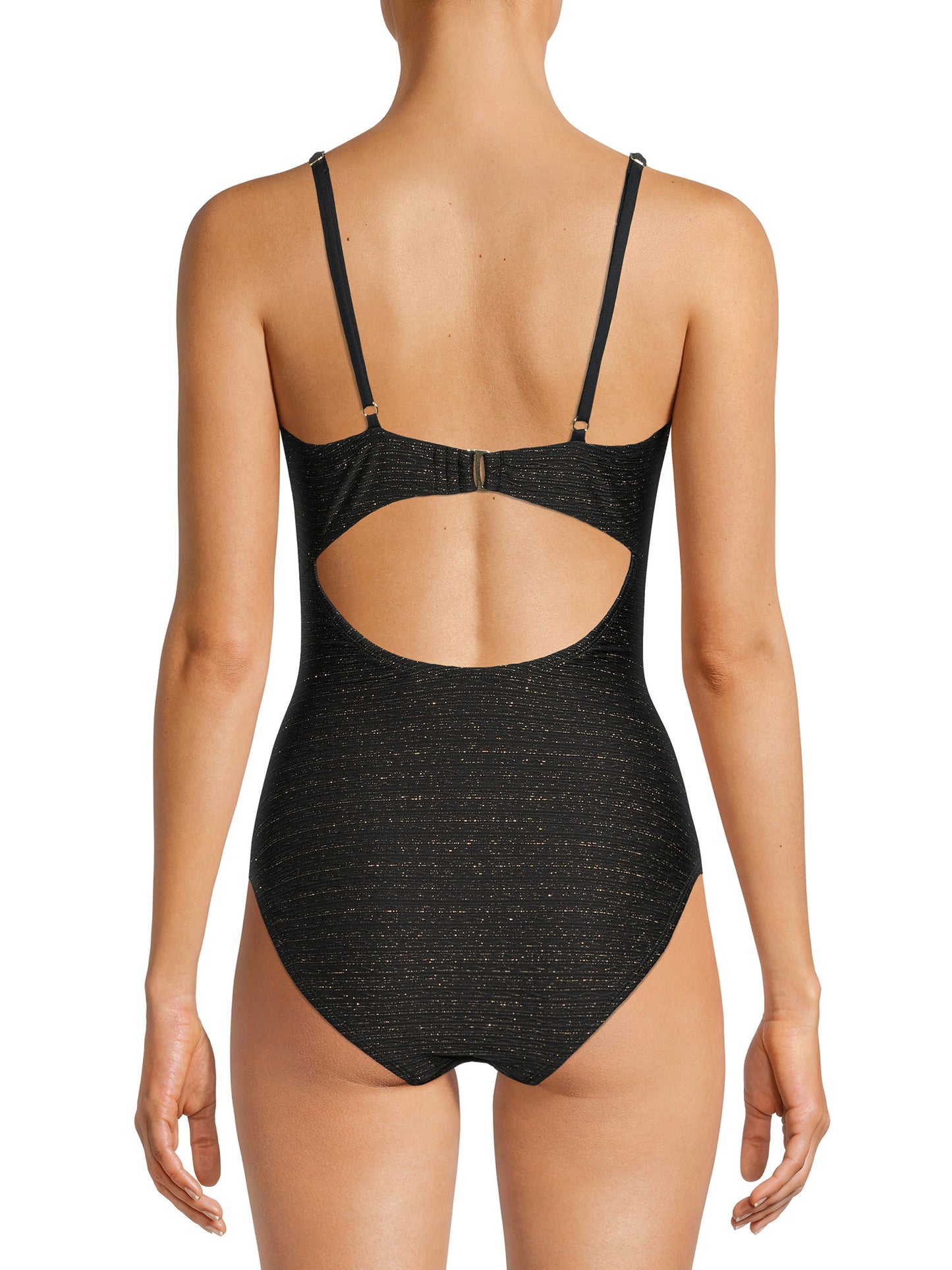 Time and Tru Womens Cut Out One Piece Swimsuit