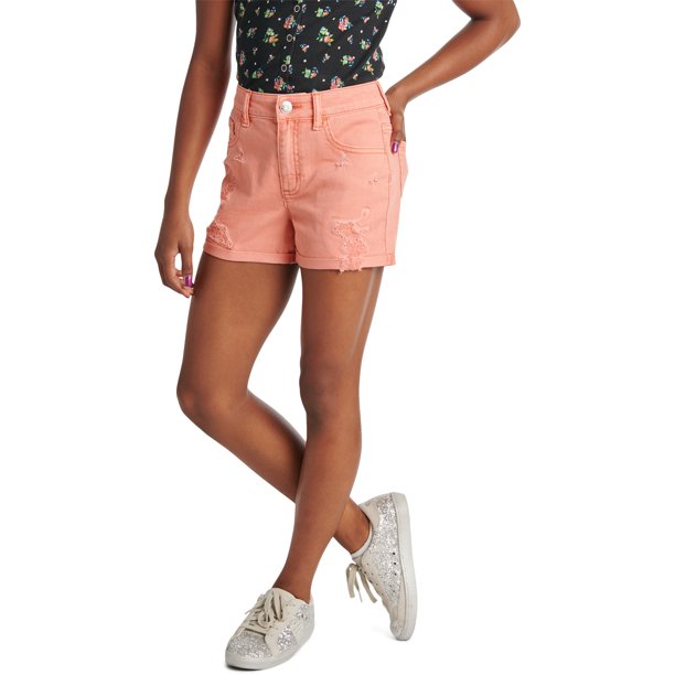 Justice Girls Mini Mom Color Denim Shorts