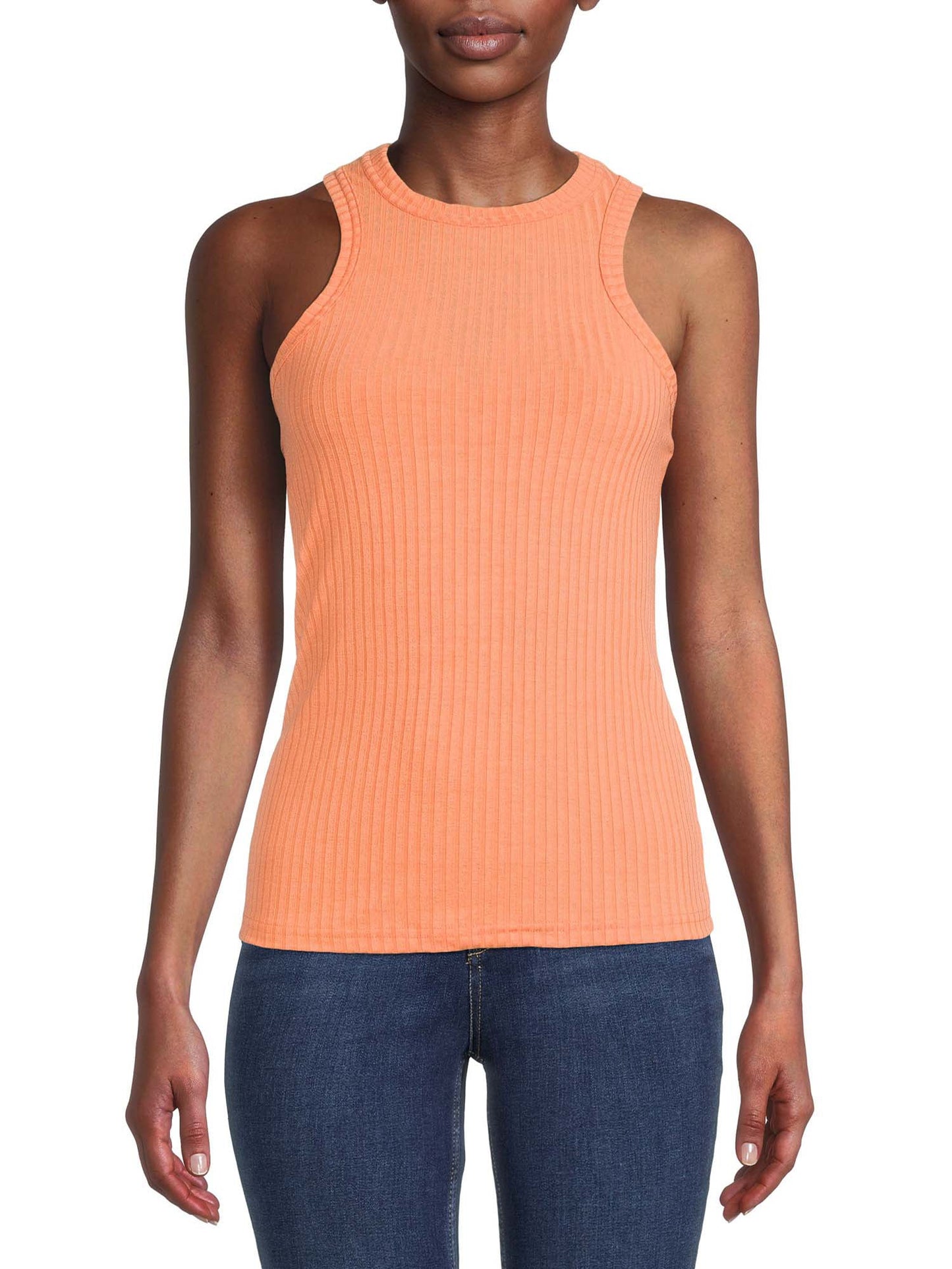 LA threads Active Women's Fitted Rib Racerback Tank Top