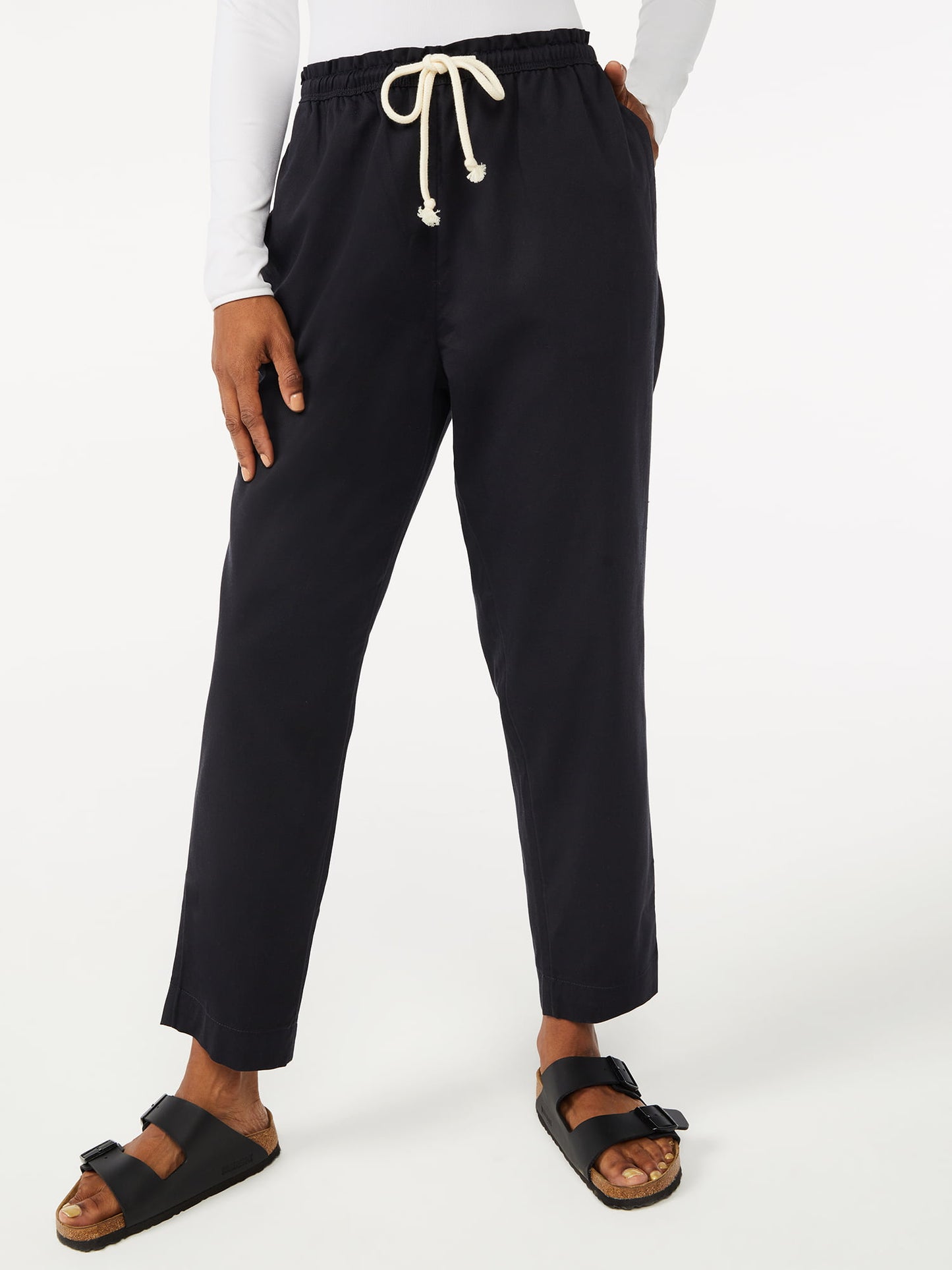 Free Assembly Womens Pull On Tapered Pants