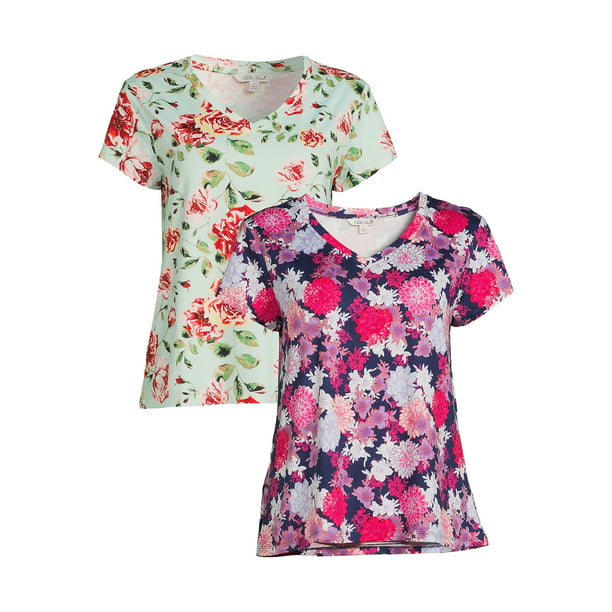 The Pioneer Woman Floral Short Sleeve T-Shirts 2-Pack