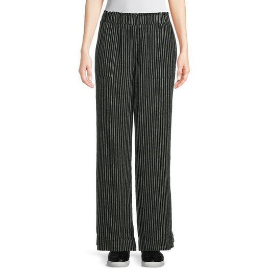 Time and Tru Women's High Rise Wide Leg Full Length Linen Pants