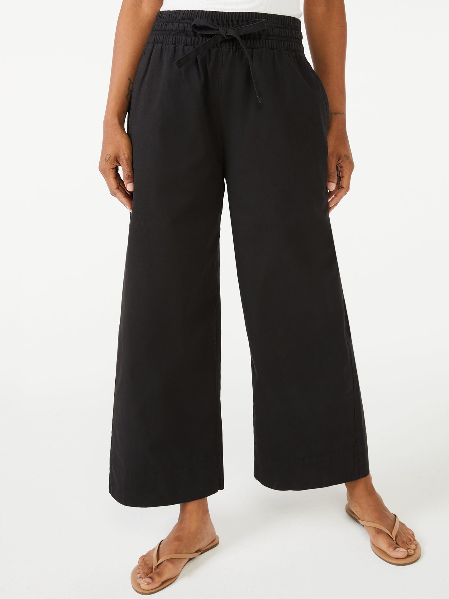Free Assembly Womens Wide-Leg Pull-On Pants