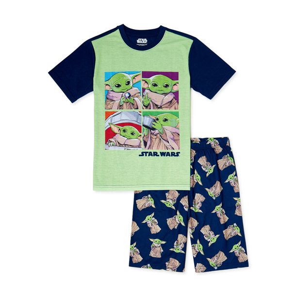 Star Wars Boys Short Sleeve Shirt and Shorts Pajama Set, 2 Piece