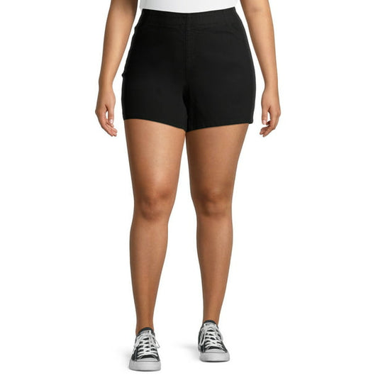 A3 Women's Plus 5 Inch Elastic Waistband Pull On Shorts