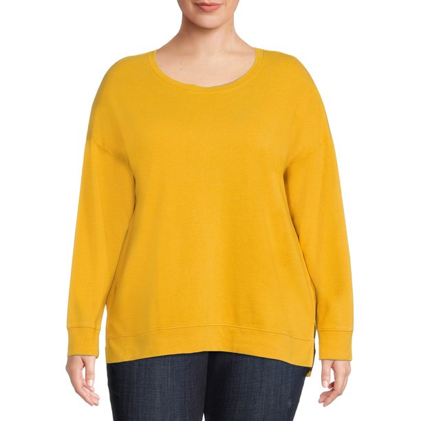 Terra & Sky Women Plus Size French Terry Sweatshirt